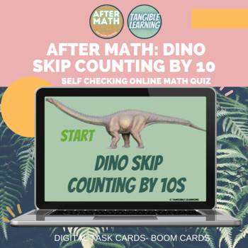 Preview of Dino Skip Counting by 10s Digital Boom Card Deck