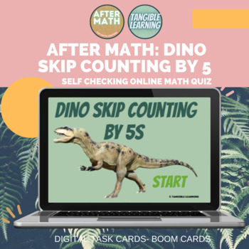 Preview of Dino Skip Counting by 5s Digital Boom Card Deck
