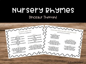 Preview of Dino-Tunes: Dinosaur Themed Nursery Rhymes