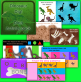Dino dig and activities - Interactive Dinosaur notebook, w