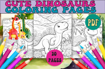 Preview of Dinos Dinosaurs Coloring Pages-Reptile Jurassic Life Coloring Pages For kids