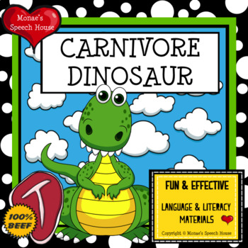 Preview of Dinosaur Rhyme Early Reader Literacy Circle PRE-K  Speech Therapy