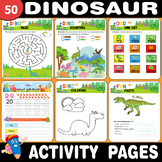 Dinosaur 50 worksheets Preschoo Activity Book,  Coloring, 