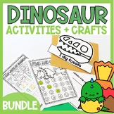 Dinosaur Math & Literacy Review Activities Crafts & Colori