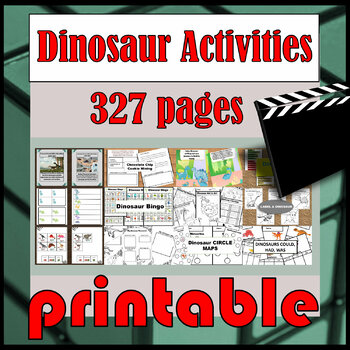 Preview of Dinosaur Activities for Preschool Unit Bundle