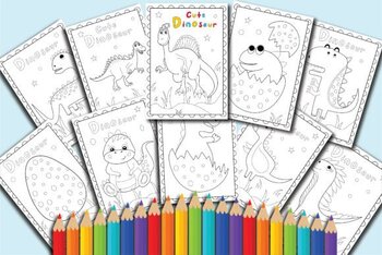 Preview of Dinosaur Activity Coloring Bundle