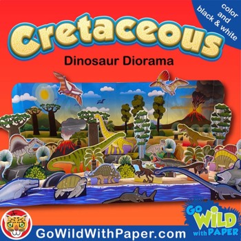 Preview of Dinosaur Activity Craft | Diorama of Cretaceous Period