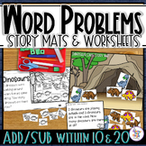 Word Problems - Addition & Subtraction Story Mats & Worksh