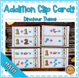 Dinosaur Addition - (with in 5 & 10) Clip Cards