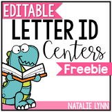 Dinosaur Alphabet Center: Editable Letter ID Center