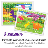 Dinosaur Alphabet Sequencing Puzzle