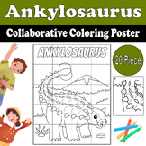 Dinosaur Ankylosaurus Collaborative Coloring Poster | End 