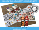 Dinosaur Articulation Coloring Sheets - Dot Articulation -