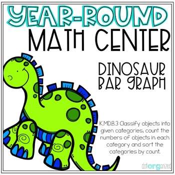 Preview of Dinosaur Bar Graph Kindergarten Year-Round Math Center