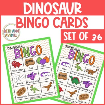 Preview of All About Dinosaurs Bingo Cards Preschool Dinosaur Day Activities