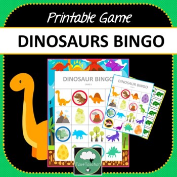 Preview of DINOSAURS BINGO GAME Two Designs plus Digital Options