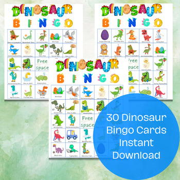Preview of Dinosaur Bingo Download