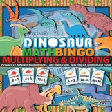 Dinosaur Bingo for Multiplication & Division Practice for 