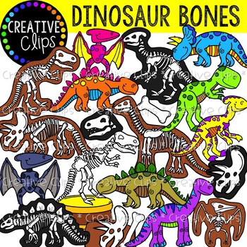 Preview of Dinosaur Bones {Creative Clips Clipart}