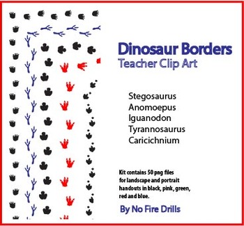 dinosaur footprints border