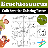 Dinosaur Brachiosaurus Collaborative Coloring Poster| End 