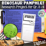 Dinosaur Brochure/Pamphlet - Research Project for Grade 3 & 4 