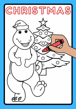 Preview of Dinosaur Christmas Coloring Pages