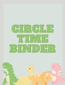 Preview of Dinosaur Circle Time Group Time Binder Pages for Preschool