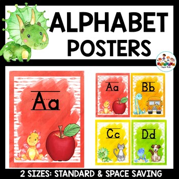 Preview of Dinosaur Classroom Decor | Alphabet Posters