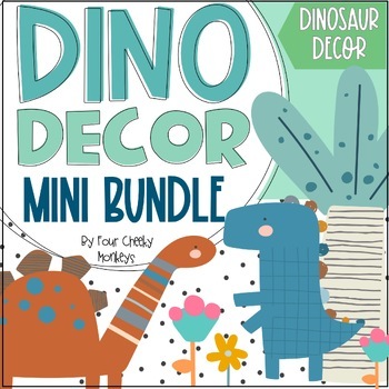 Preview of Dinosaur Classroom Decor Bundle / Dinosaur Theme Room Decor