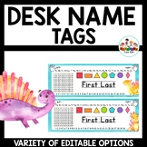 Dinosaur Classroom Decor | Desk Name Tags