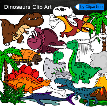 Preview of Dinosaurs Clip Art Commercial use