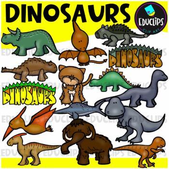 Preview of Dinosaur Clip Art Set {Educlips Clipart}