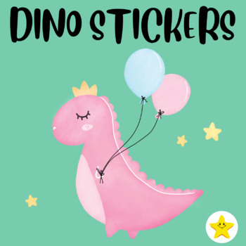 Preview of Dinosaur Clip Art Digital Stickers Cute Dino Labels - COPYRIGHT FREE