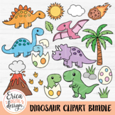 Dinosaur Clipart Bundle - 17 clip arts - Cute Dinosaurs - 