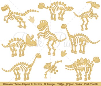 Preview of Dinosaur Clipart, Dinosaur Clip Art, Dinosaur Bones Clipart Clip Art