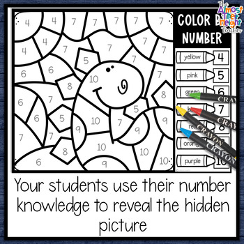 Dinosaur Color By Number - Number Sense Coloring worksheets for numbers ...