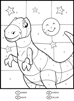 Color by Numbers For Kids Ages 4-8: Dinosaur, Sea Life, Animals