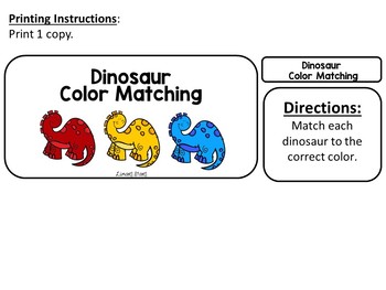 Printable Dinosaur Game - File Folder Fun