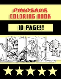 Dinosaur Color Pages / Coloring Book - 10 pages!