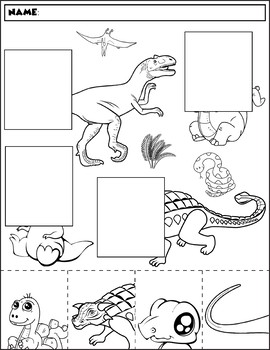 Dinosaur Color and Match | Group 2 by preKautism | TpT