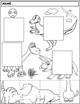 Dinosaur Color and Match | Group 2 by preKautism | TpT