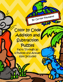 Dinosaur ~ Color by Code ~ Addition and Subtraction