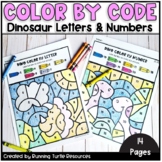 Dinosaur Color by Code Number and Letter Recognition, Dino