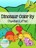 Dinosaur Color by Number/Letter (PreK Skills)