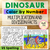Dinosaur Color-by-Number - Multiplication & Division Facts