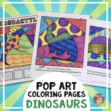 Fun Summer Activity | Pop Art Dinosaur Coloring Pages by A