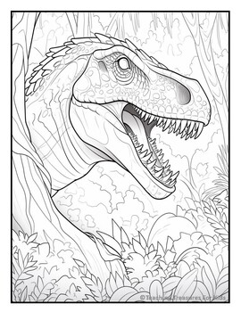 Dinosaur Coloring Books For Kids Ages 8-12: Intricate And Engaging