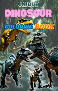 Preview of Dinosaur Coloring Book - Dinosaur Color Book, Unique Dinosaur