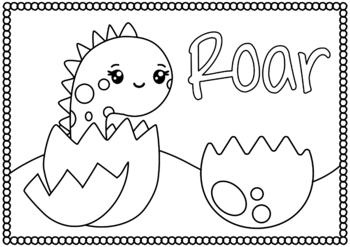 Dinosaur Coloring Book | Pages by Spring Girl | Teachers Pay Teachers